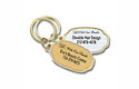 Crescent Key Tag - Gold/Gold
